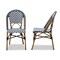 Baxton Studio Celie Grey and White Bamboo Style Stackable Bistro Dining Chair, PK2 150-8994 - alternate 4